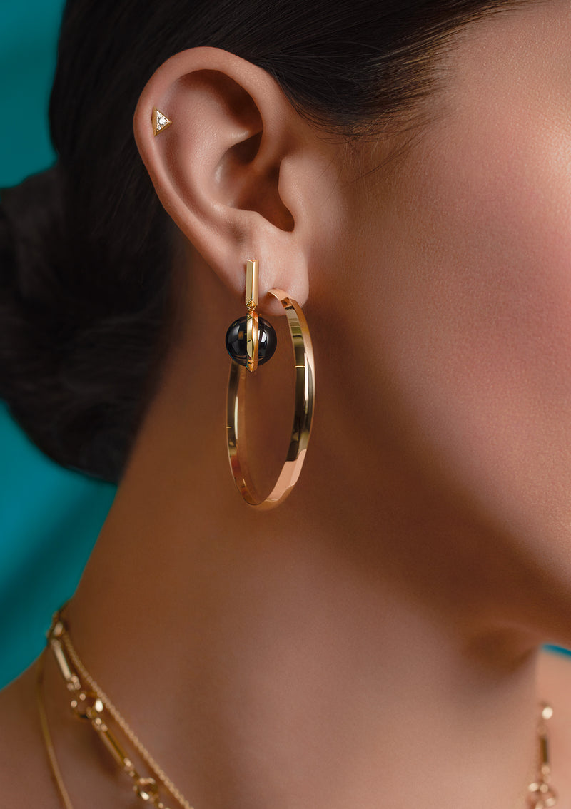 The Edged Orb Earrings gallery image