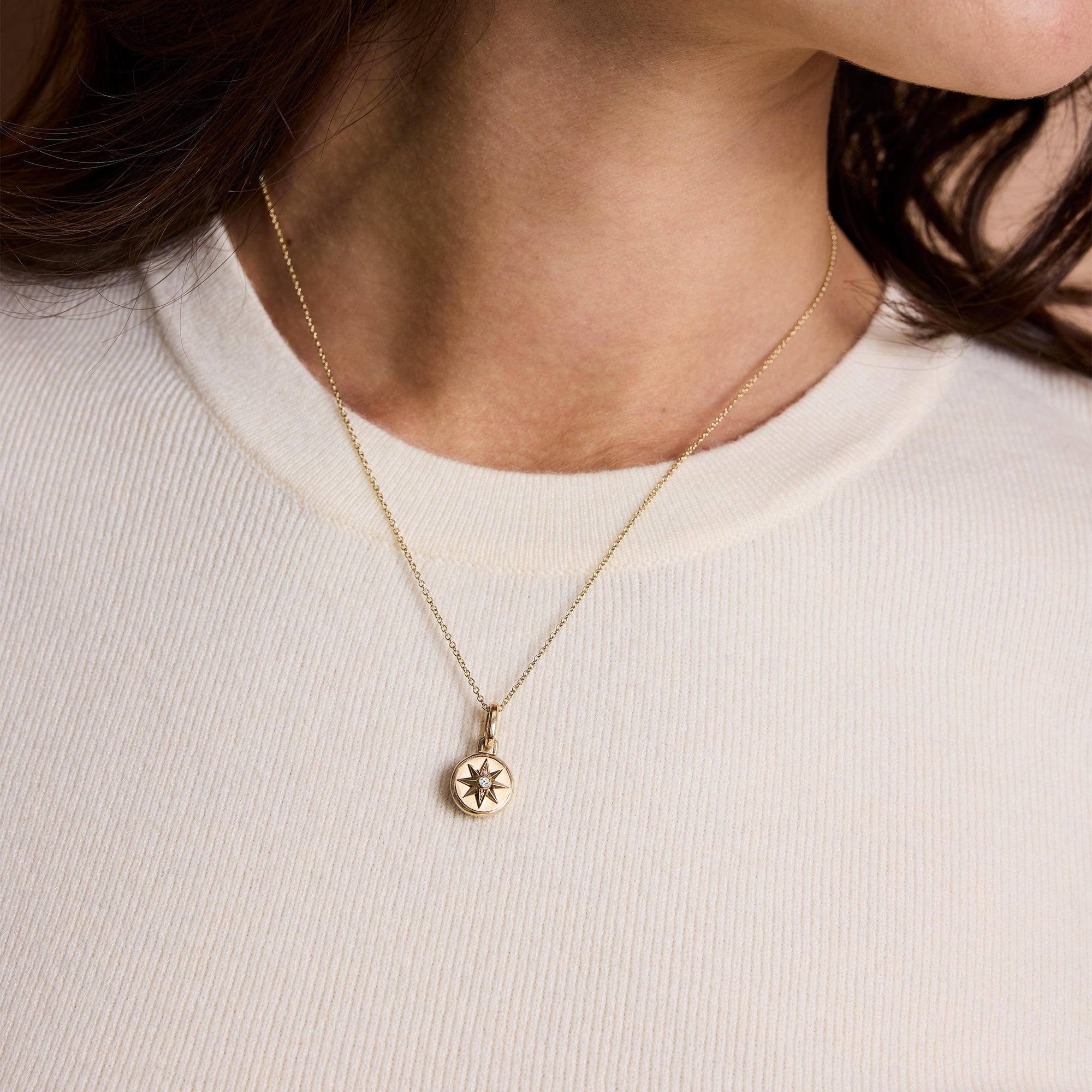 Mini Compass Necklace—Nomad