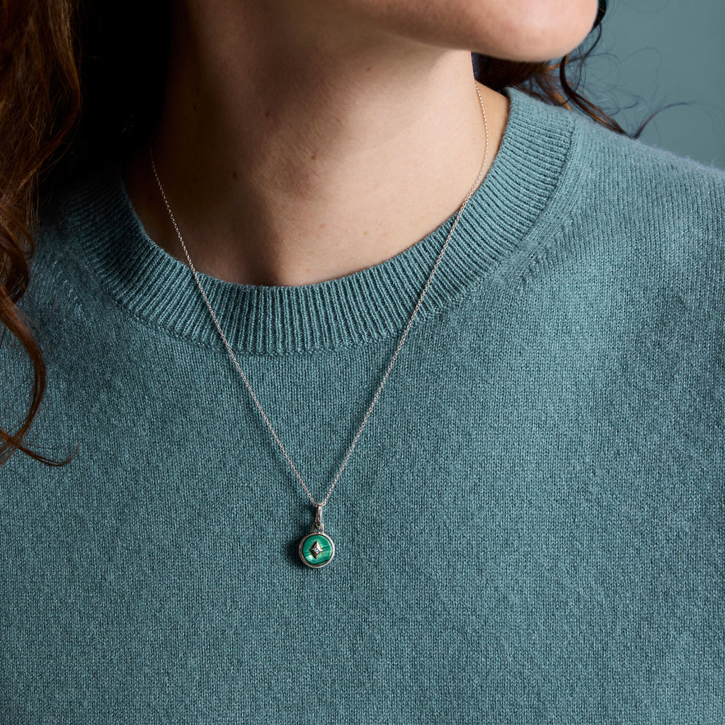 Mini Compass Pendant—Voyager