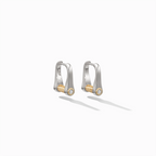 Code Huggies—Sterling Silver & 14k Gold