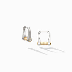 Code Huggies—Sterling Silver & 14k Gold