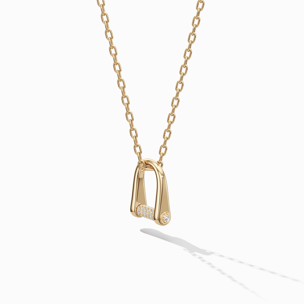Code Pendant Necklace—Gold
