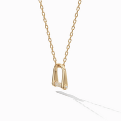 Code Pendant Necklace—14k Gold