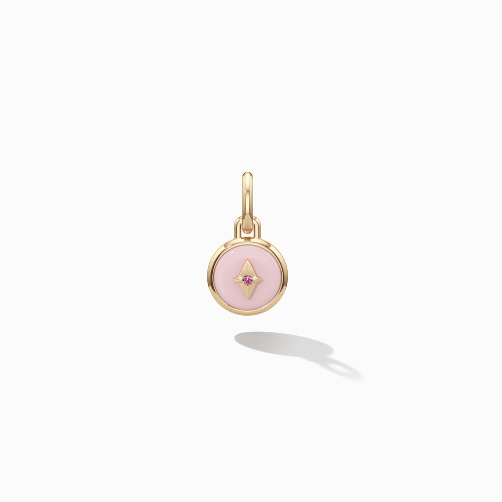 Mini Compass Pendant—Rosé