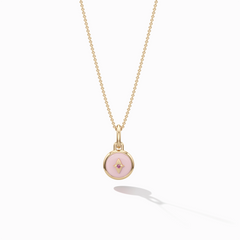 Mini Compass Necklace—Rosé