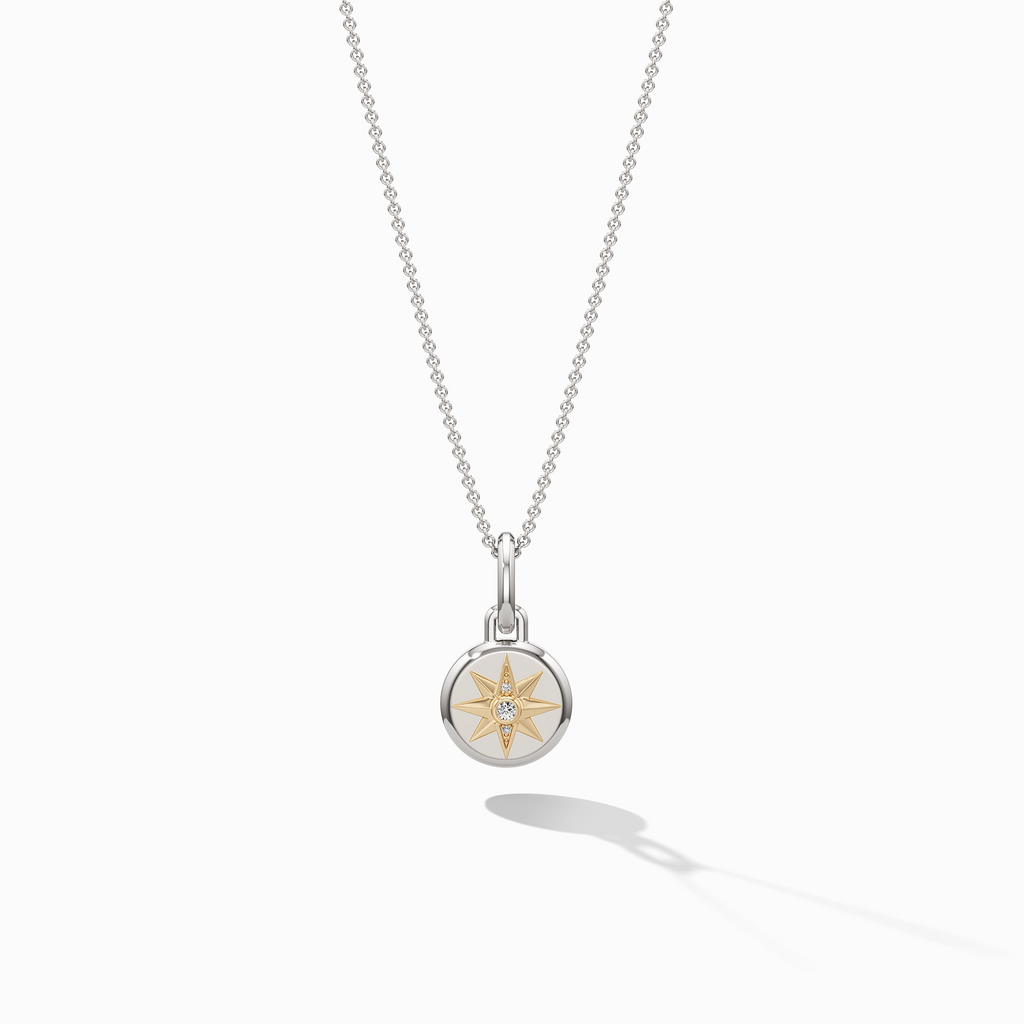 Mini Compass Necklace—Voyager
