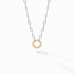 Mini Link Chain—Sterling Silver & 14k Gold