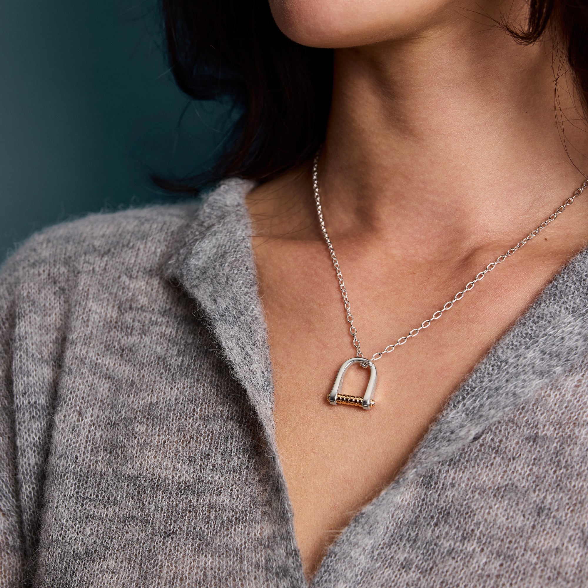 Code Pendant Necklace—Silver