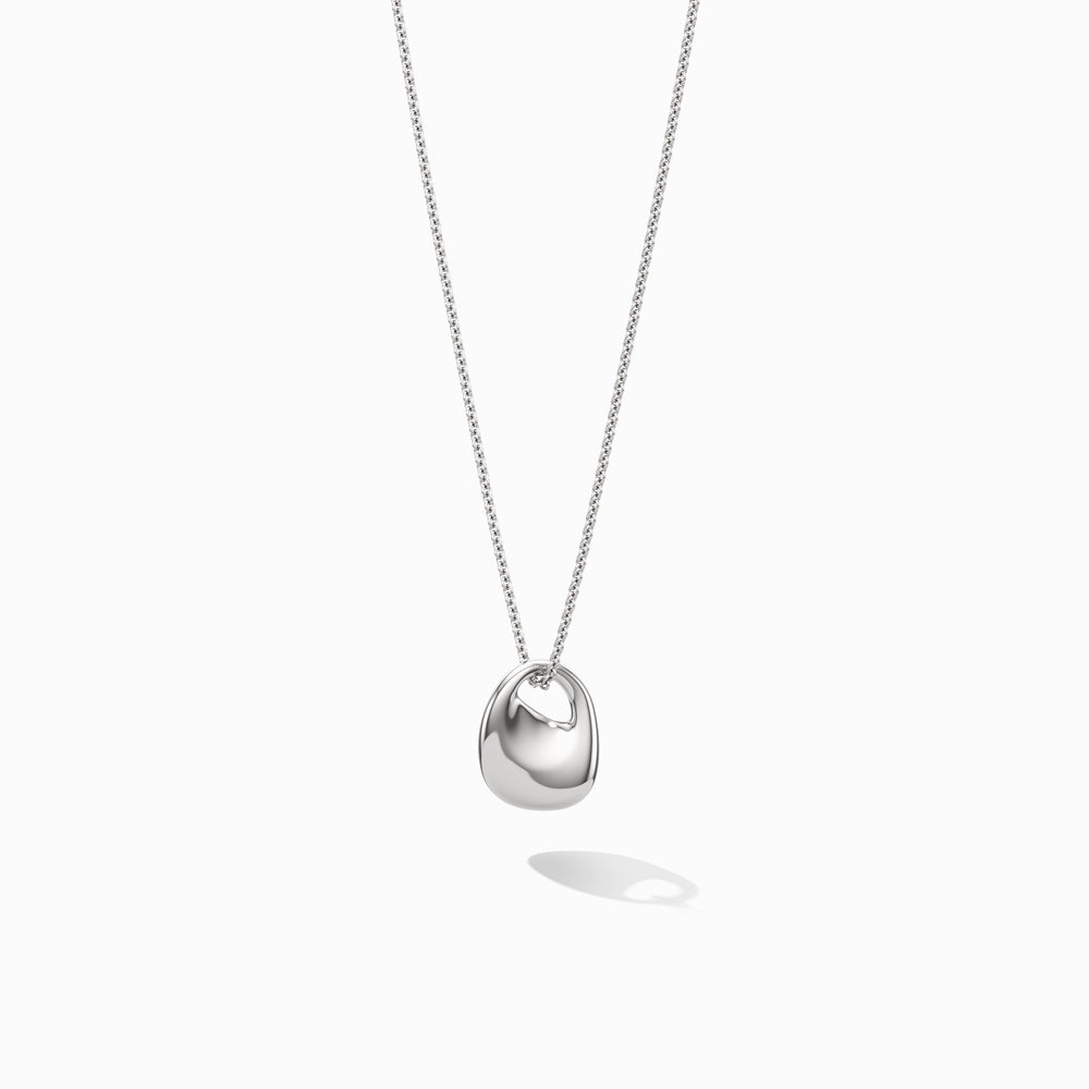 Mini Fluid Pendant Necklace—Sterling Silver