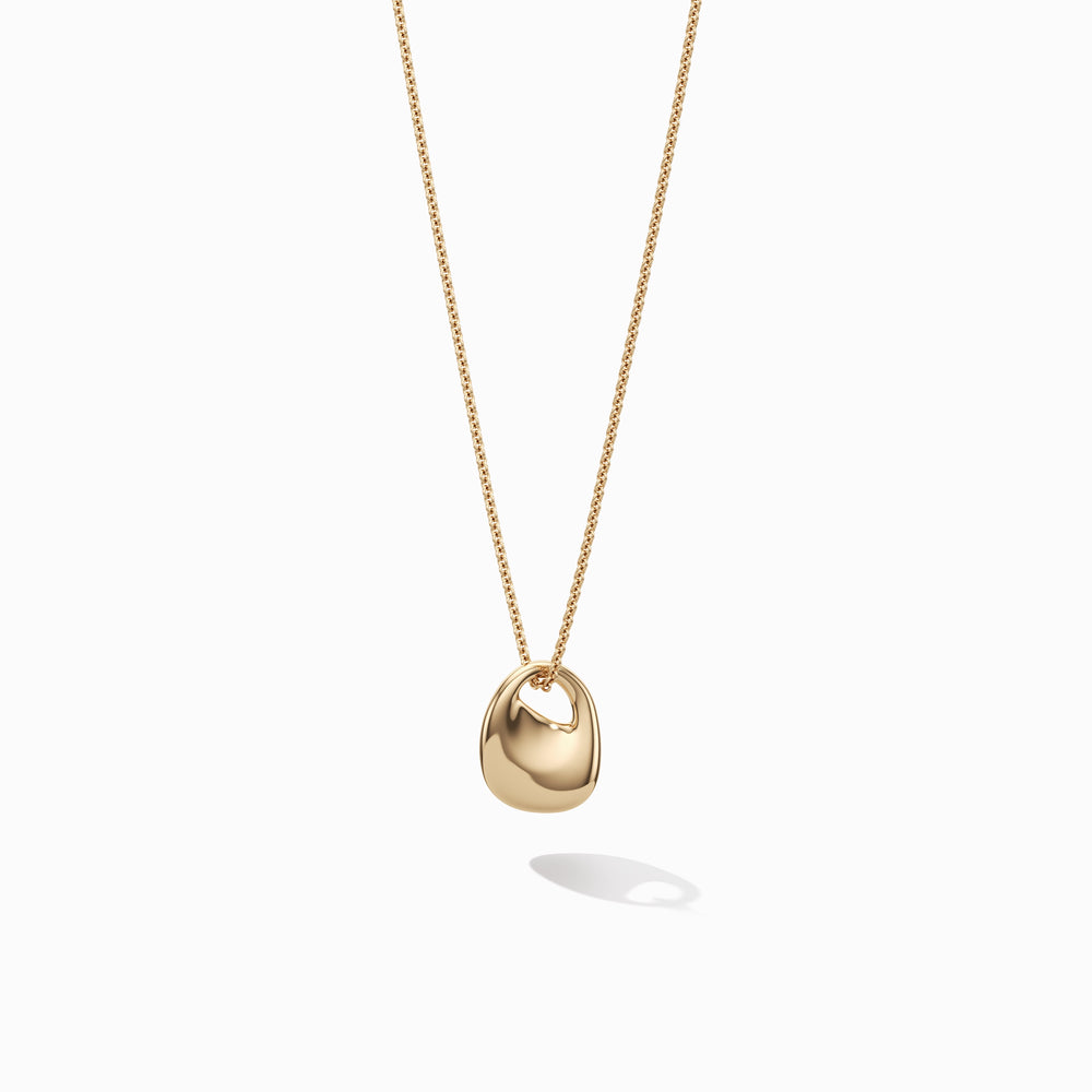 Mini Fluid Pendant Necklace—14k Gold