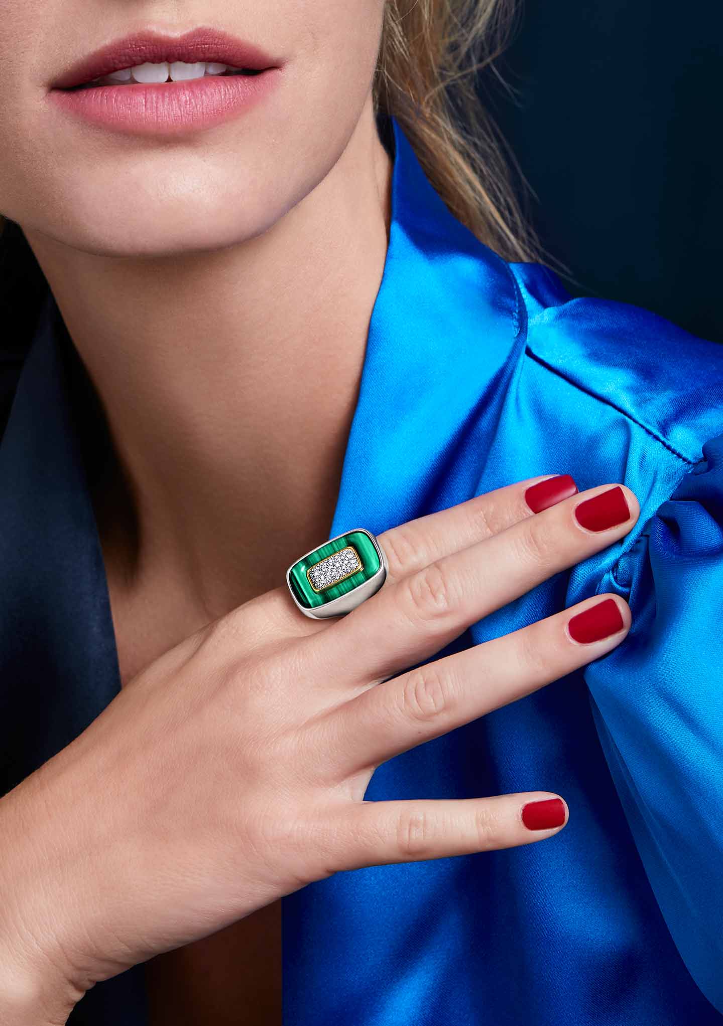 Hexagon Black Onyx Engagement Ring Set - Aurelius Jewelry