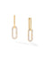 Iced Hairpin Link Earrings - Vermeil