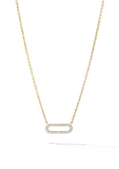 Iced Hairpin Link Necklace - Vermeil