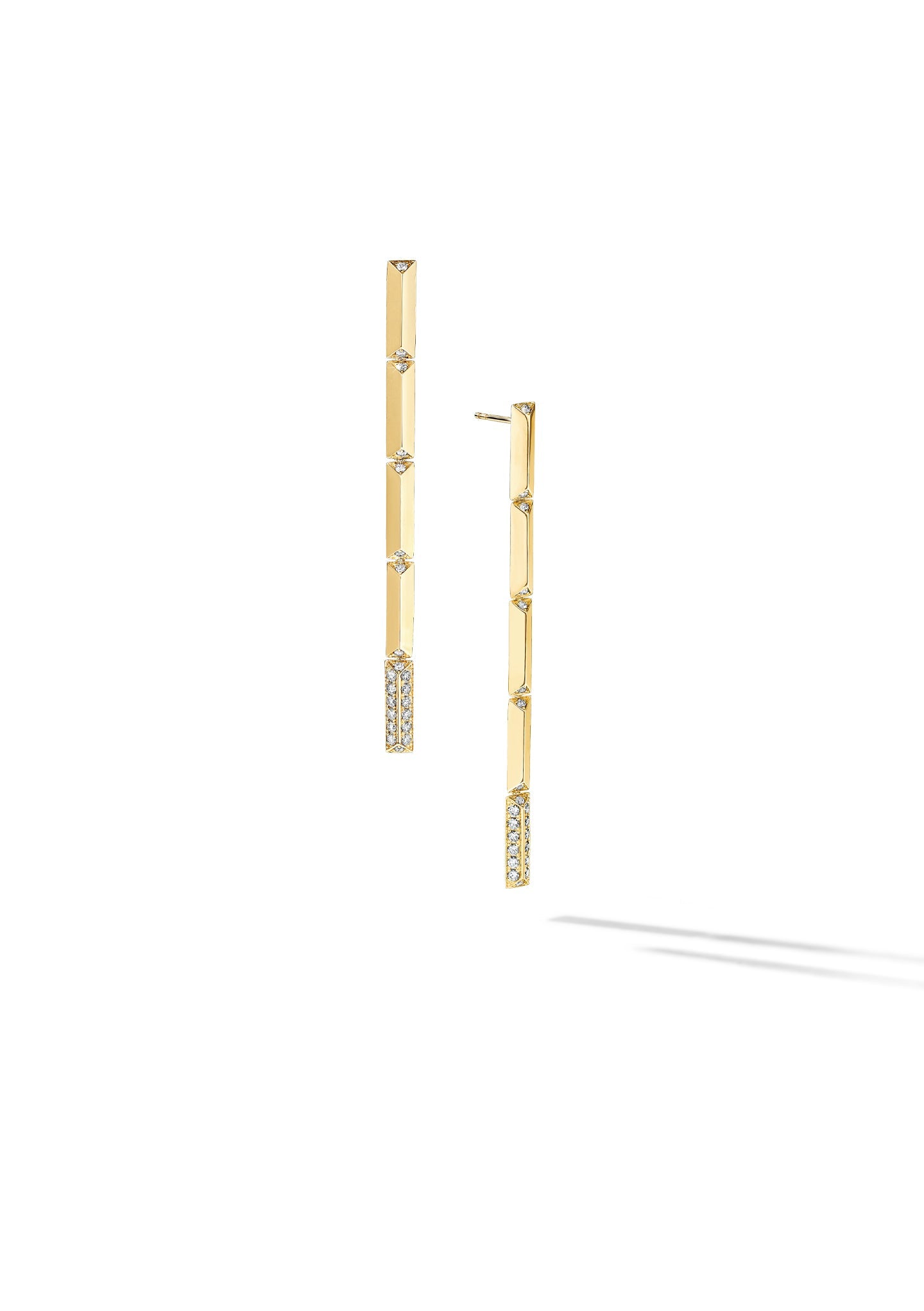 Iced Blade Drop Earring