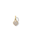 The Iced Baby Heart Charm - Vermeil