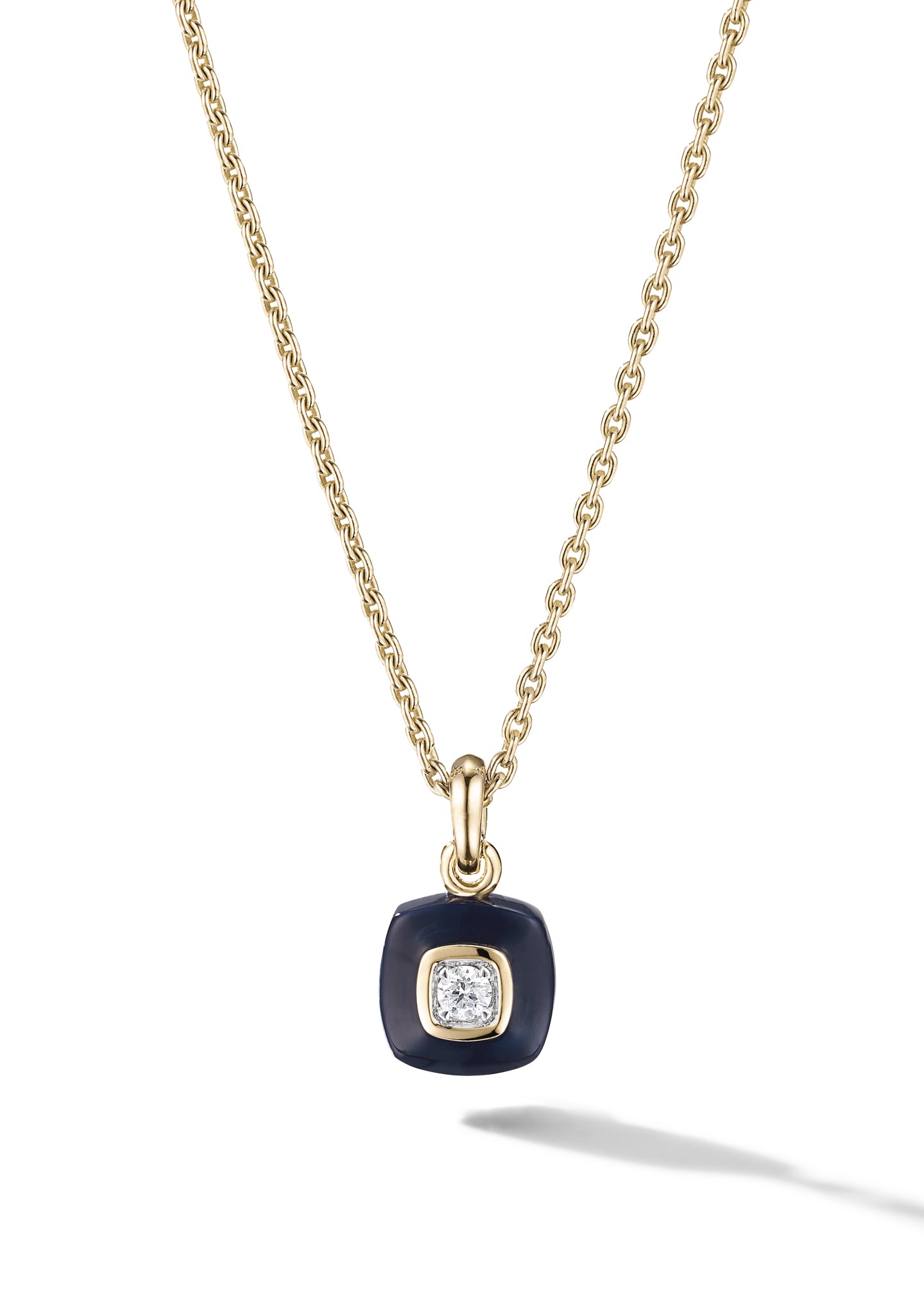 The Brilliant Pendant Necklace with Gold Bail gallery image